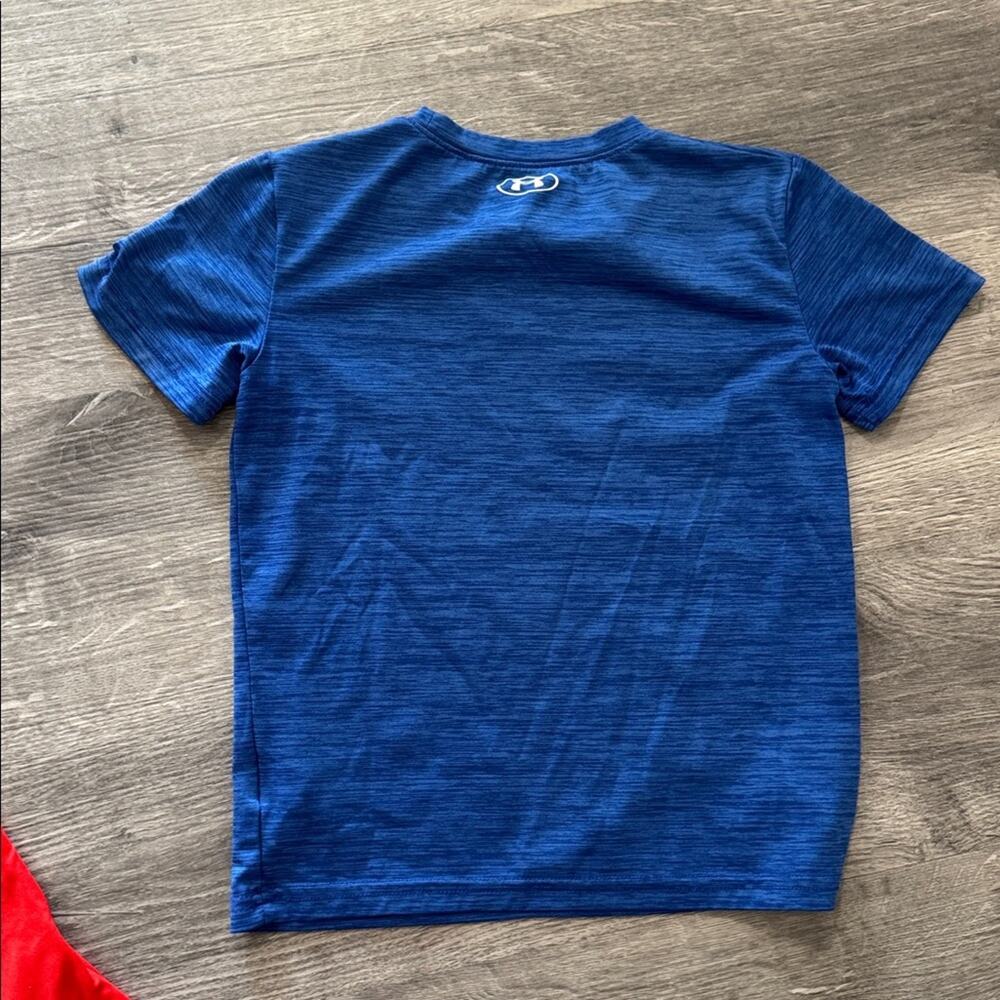 Adidas Red Short Sleeve Shirt and Under Armour blue Shirt Boys Size 7 - Picture 3 of 9
